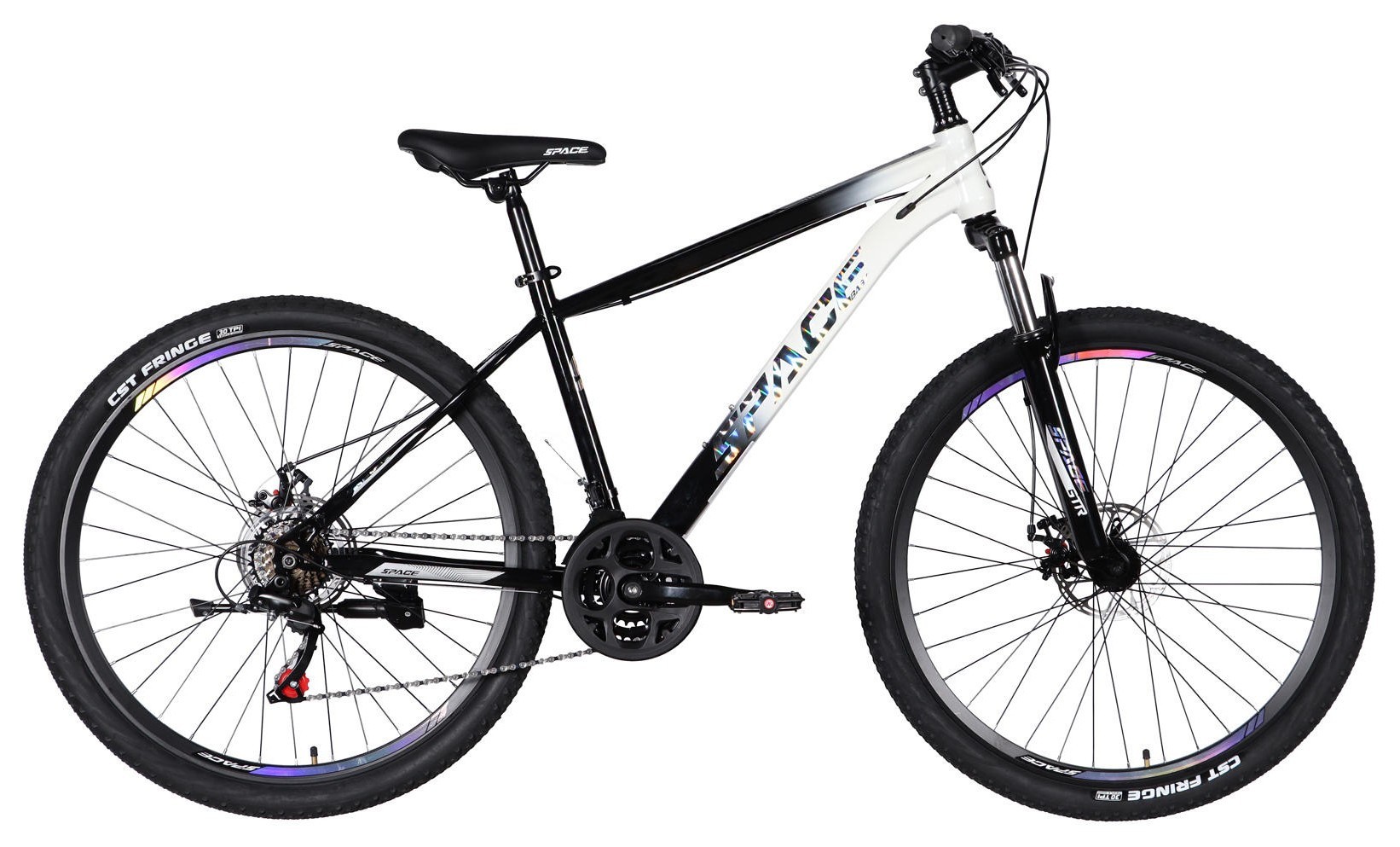 Велосипед ST 29" SPACE MARS DD FR рама-18" чорний з білим 2026, OPS-SP-29-160