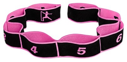 Эспандер лента EasyFit с петлями для тренировок розовый (EASY)