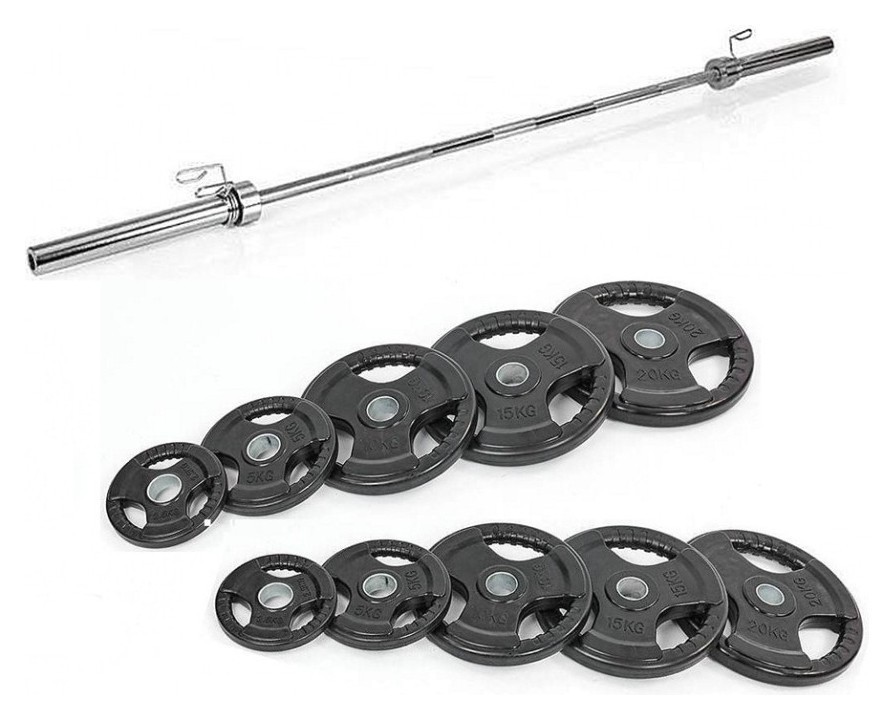 Штанга олимпийская, резиновая на 100 кг., RNS_RN_OBpro100