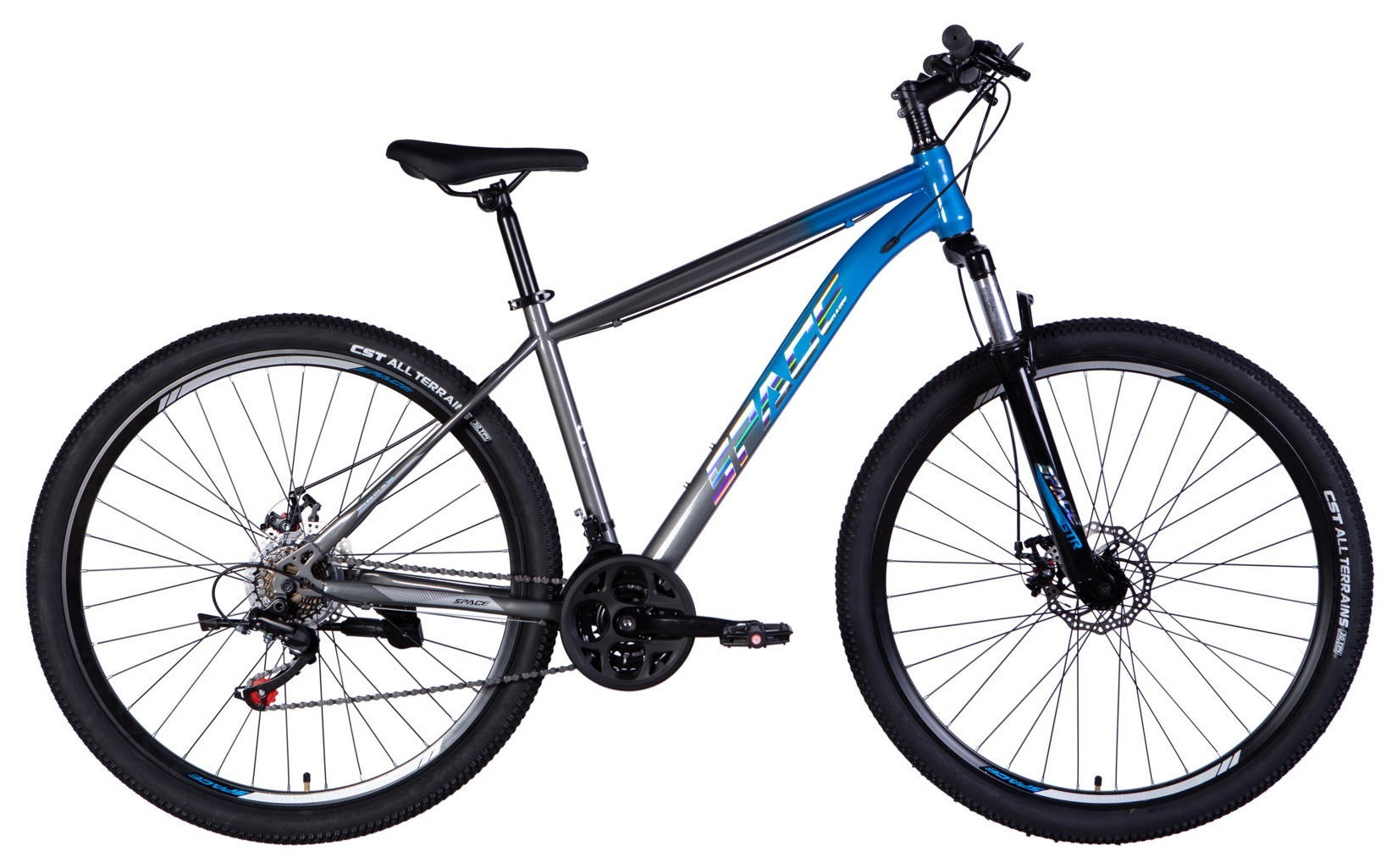Велосипед ST 29" SPACE MARS DD FR рама-18" сине-серый 2026, OPS-SP-29-162