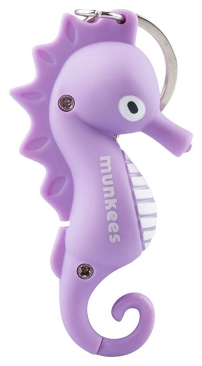 Munkees 1124 брелок-фонарик Seahorse LED purple, 1124-PR