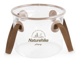 Складаний контейнер для води з ПВХ Naturehike NH20SJ040, 10л, прозорий
