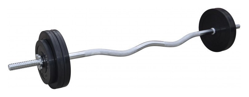 Штанга з гумовими дисками W-подібна 30 кг, RNS_RN_OBW30