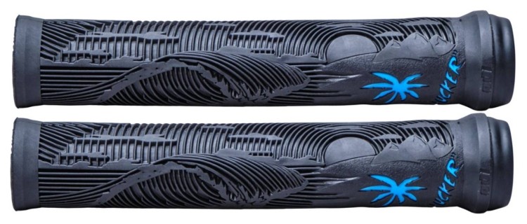Грипсы ODI Hucker Flangeless 160mm Black Blue, FRD.046876