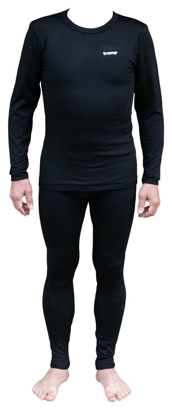 Термобілизна чоловіча Tramp Warm Soft комплект (футболка+штани) чорний UTRUM-019-black, UTRUM-019-black-S/M, UTRUM-019-black-S/M