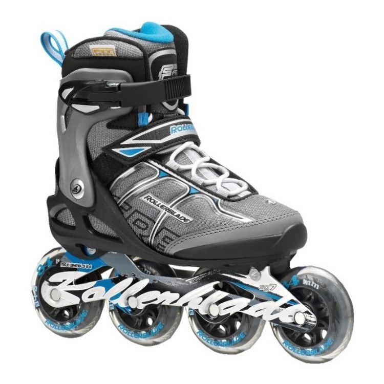 Ролики Rollerblade MACROBLADE 84 ALU W 2024 Black Light Blue, 3765251