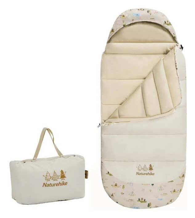 Спальник дитячий з капюшоном Naturehike B180 CNH22SD001, бежевий, FNR_6927595799611