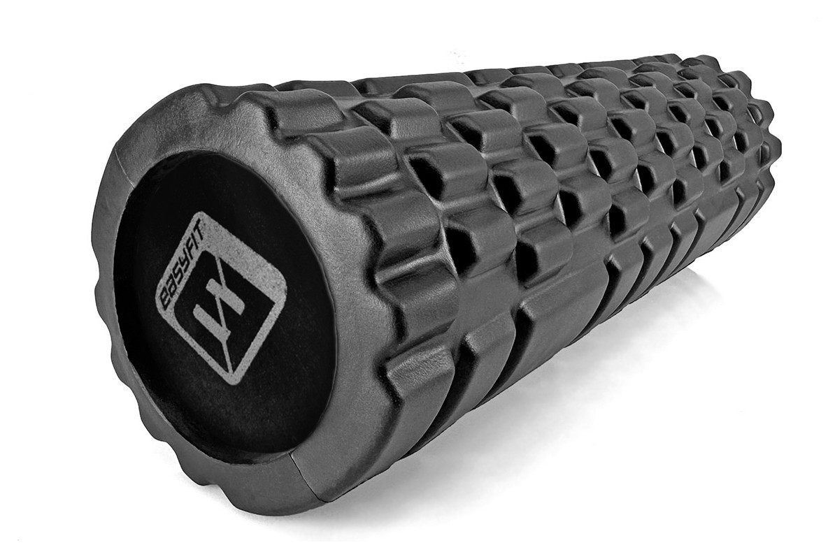 Масажний ролер EasyFit Solid Grid Roller Mini 30 см чорний, EFIT_EF-2057-BK