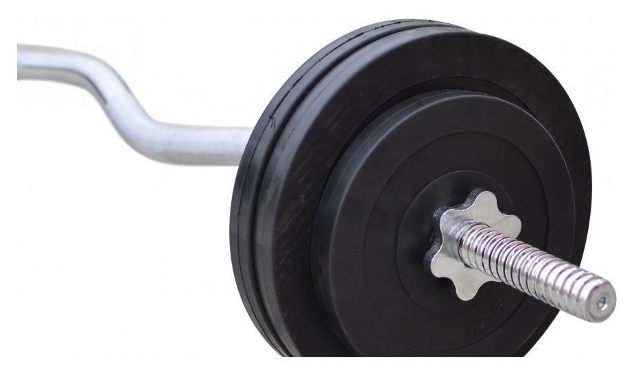 Штанга с резиновыми дисками RN-Sport W-образная 50 кг, RNS_RN_OBW50