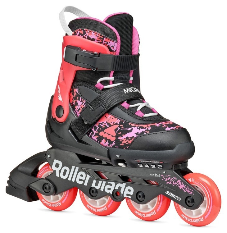 Ролики Rollerblade Microblade SL black-coral, 86B0751540-ND02-33-36.5