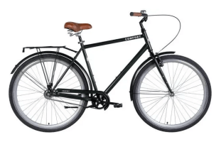 Велосипед ST 28" Dorozhnik COMFORT MALE Velosteel рама-22" темно-зелений 2024 крила, крило пер., крило зад., підніжка, дзвоник