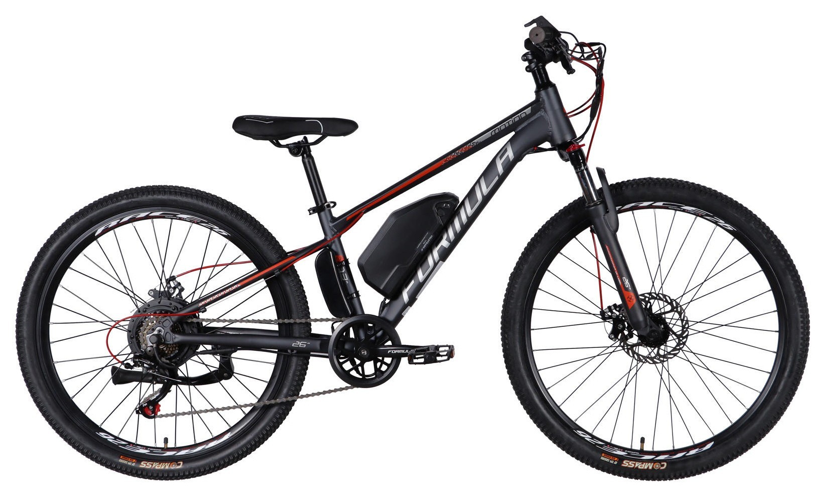 Велосипед с электроприводом 26" AL Formula eMOTION DD FR рама-13" 36B 10А*ч 500Вт серо-серебристый (матовый) 2026, ELB-FR-26-152