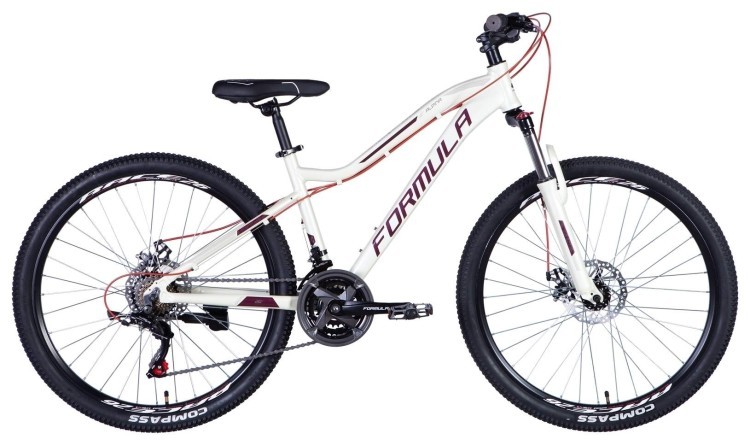 Велосипед 26" Formula ALPINA 2024 (бело-бордовый), OPS-FR-26-715