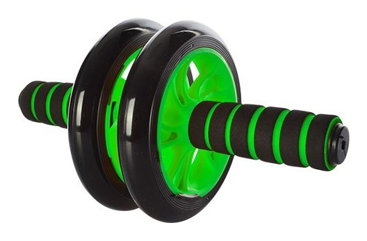 Ролик для пресса двойной EasyFit с ковриком Зеленый, EFIT_EF-1352-G