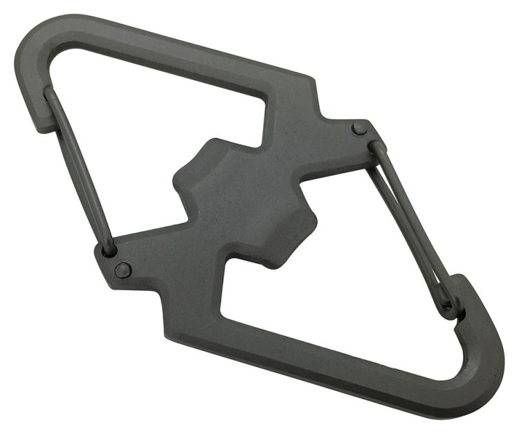 Munkees 3202 карабин SS Carabiner with Bottle Opener серый, 3202-GY