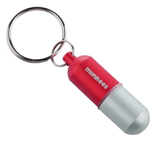 Munkees 3625 брелок Waterproof Capsule Small red, 3625-RD