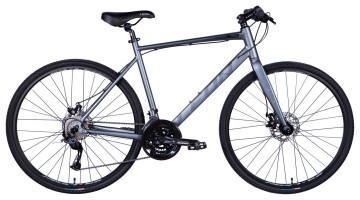 Велосипед AL 28" Leon HD 80 DD рама-21" сірий з чорним (матовий) 2024