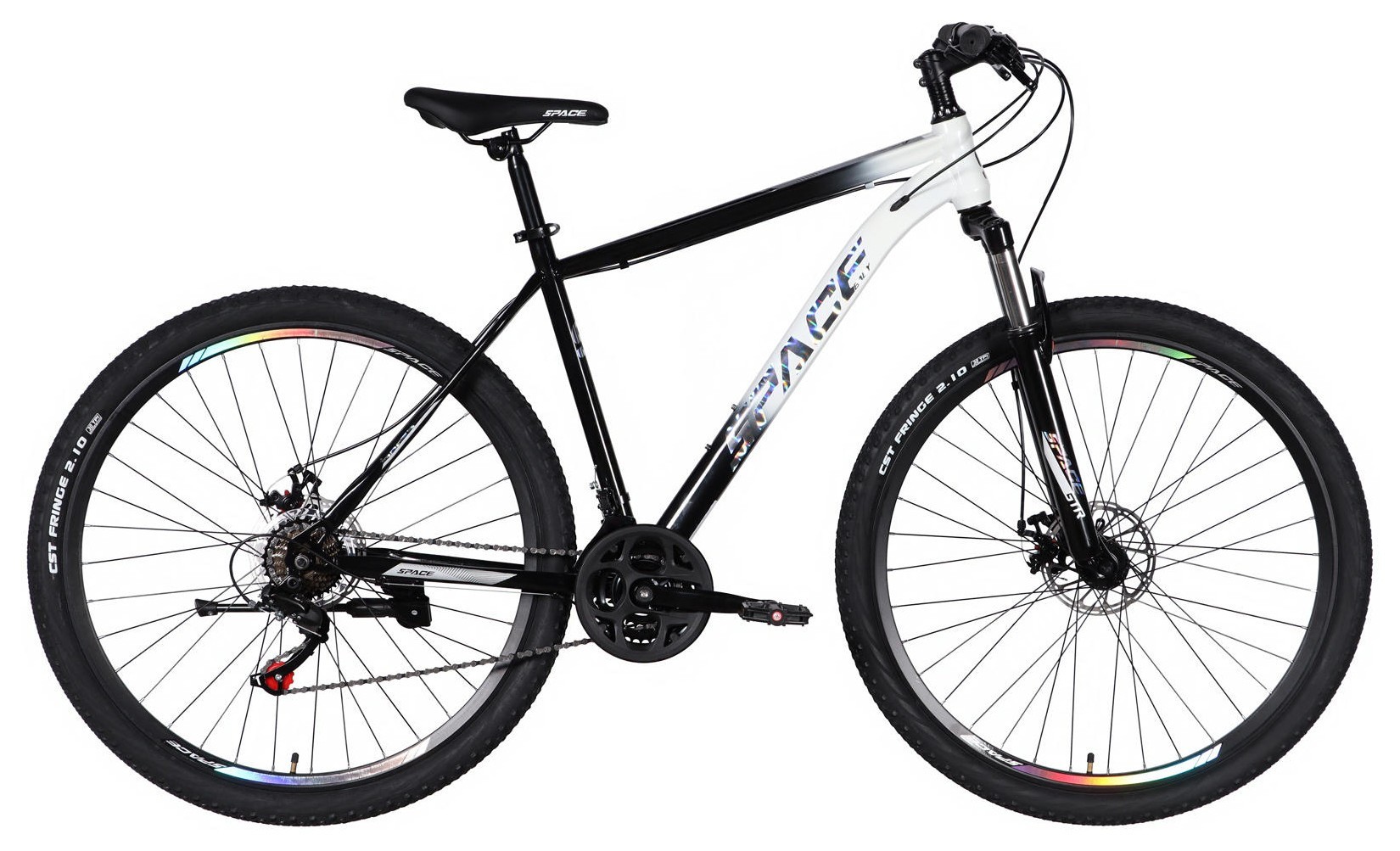 Велосипед ST 29" SPACE MARS DD FR рама-20" чорний з білим 2026, OPS-SP-29-166