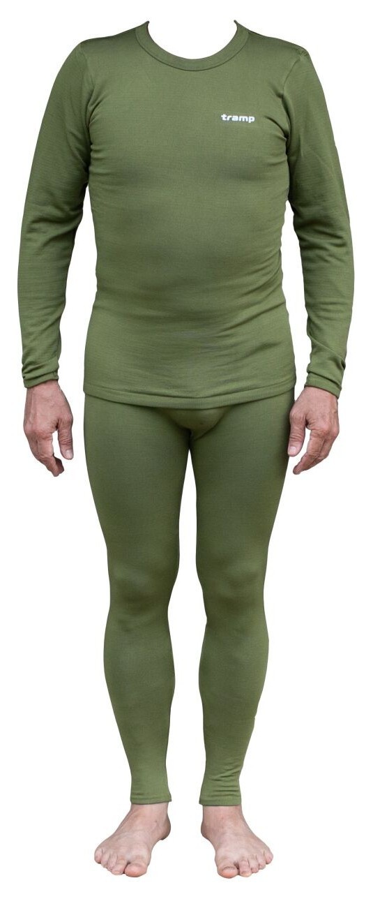 Термобілизна чоловіча Tramp Warm Soft комплект (футболка+штани) олива UTRUM-019-olive, UTRUM-019-olive-2XL, UTRUM-019-olive-2XL