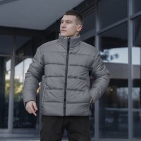 Чоловіча зимова куртка темно-сіра Pobedov Bubble Gum