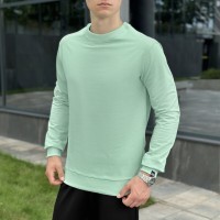 Світшот чоловічий однотонний ментоловий Pobedov 001