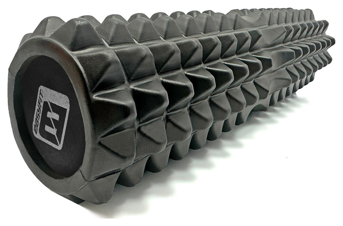 Массажный ролик EasyFit Solid Grid Roller 45 см v.2.2s черный, EFIT_EF-2053-BK