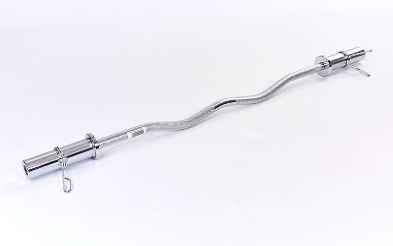 Олимпийский W гриф с замками, слабосогнутый, 120 см – 50 мм., RNS_TA-8060