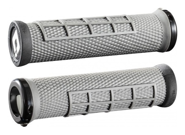 Грипсы ODI Elite Flow, V2.1 Lock On, Graphite Black w/Black Clamp, графитовые с черными замками, OBOD_D33EFH-B