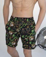Пляжні шорти чоловічі чорні Pobedov Vocation Kripta