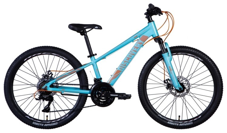 Велосипед 24" Discovery QUBE AM DD 2024 (серо-красный (м)), OPS-DIS-24-338