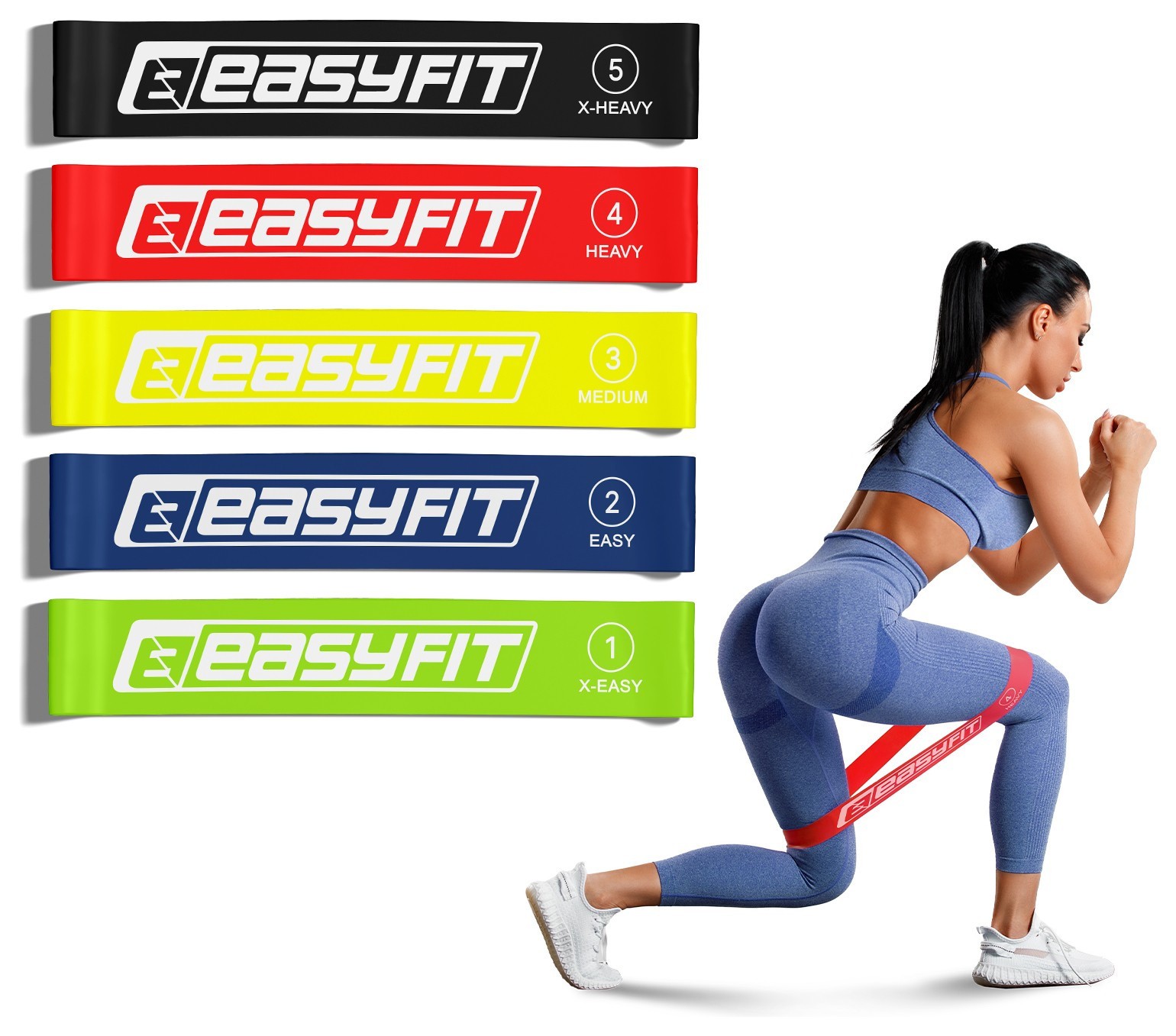 Гумові кільця для фітнесу EasyFit набір 5 шт, EFIT_EF-1813