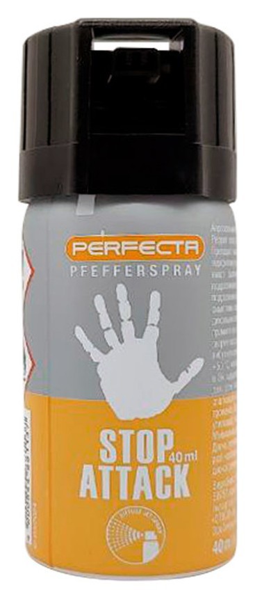 Балончик газовий перцевий Umarex Perfecta Stop Attack 10%, 40 мл, конусне розпилення, FNR_2.1904