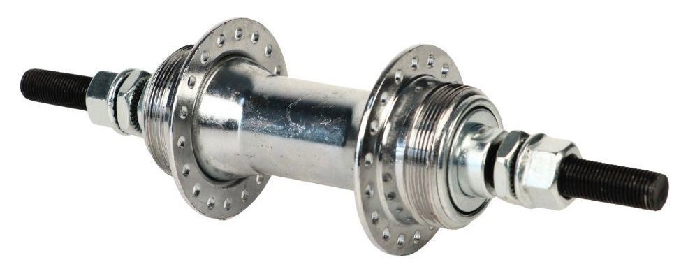 Втулка задня DD FR Сталь 36H 12G під гайку OLD - 110 мм 9,5*185мм чорний VLT SF-A03 подвійна різьба, HUBR-079