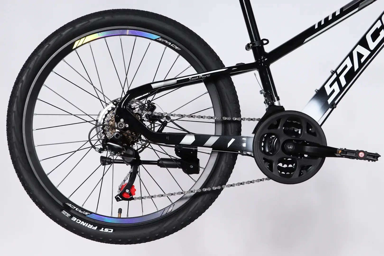 Велосипед AL 24" SPACE MERCURY DD FR рама-11" чорно-білий 2026, OPS-SP-24-064