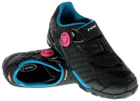 Туфли велосипедные Northwave OUTCROSS PLUS WMN W 38 (7.5US) Black/light blue/green (80174014-01)