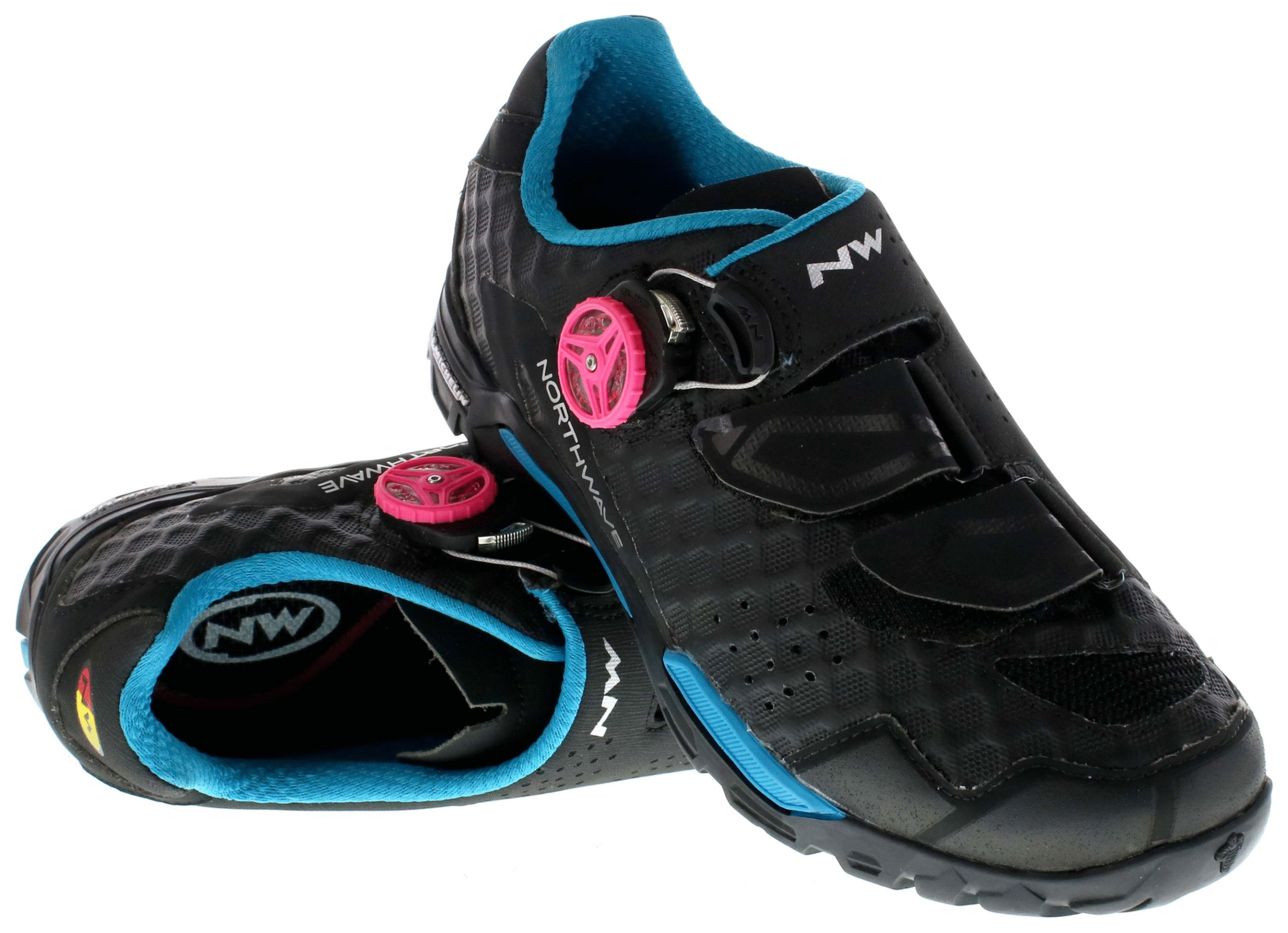 Туфли велосипедные Northwave OUTCROSS PLUS WMN W 38 (7.5US) Black/light blue/green (80174014-01), RCH_18515