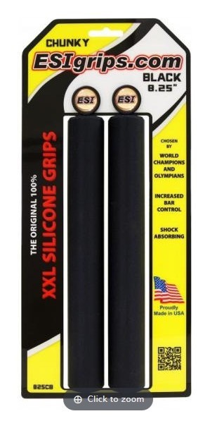 Грипсы ESI XXL 8.25" Chunky Black (черные), OBOD_825CB