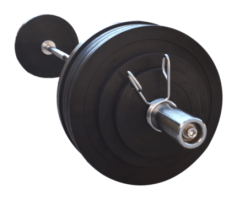 Штанга гумова 145 кг з олімпійським грифом 220 см