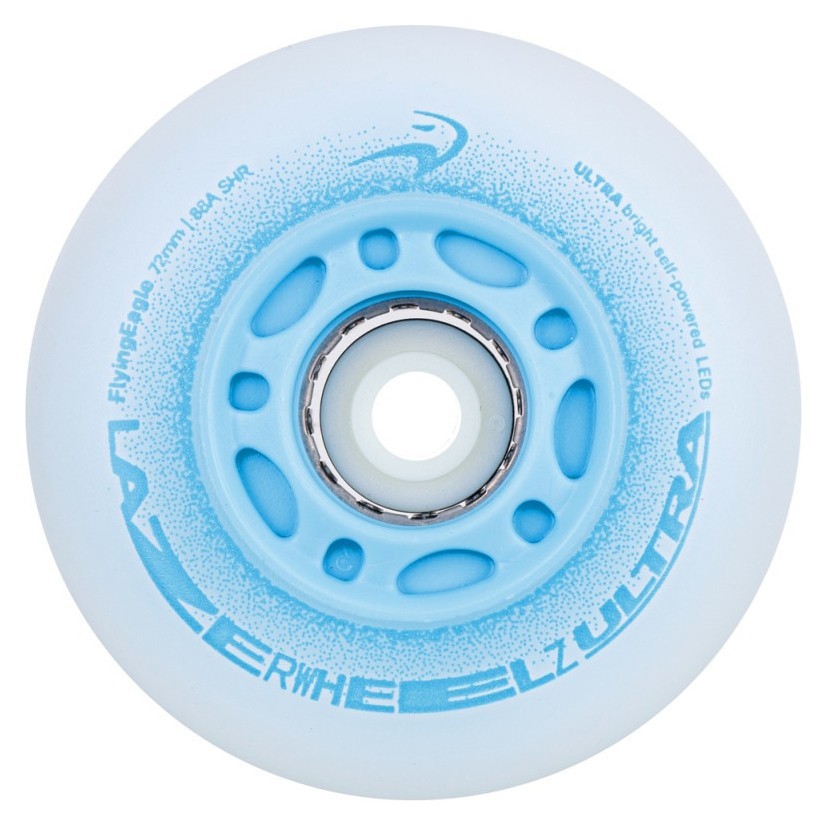 Светящиеся колеса для роликов Flying Eagle Lazerwheelz Ultra 88A 4 шт синие 72 мм, ROL_12512_1