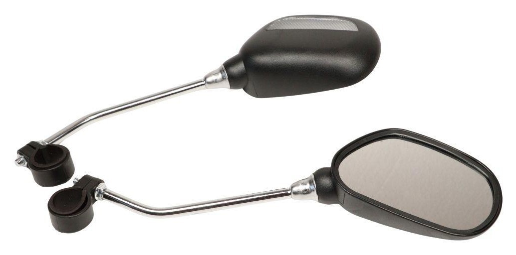 Дзеркало з кріпленням на кермо Пластик VLT PJ-122 чорний AM (брендоване пакування), MIR-016