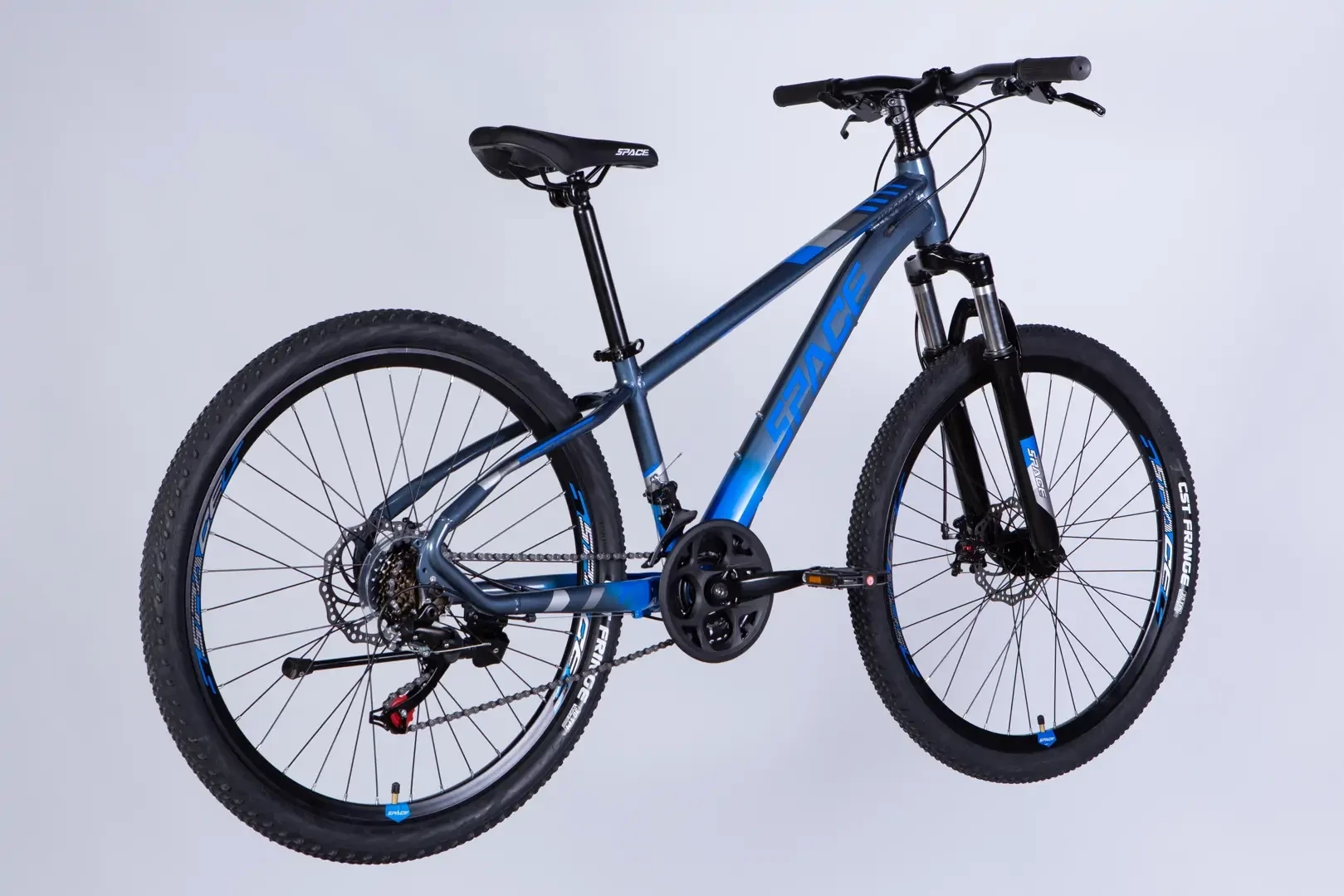 Велосипед AL 26" SPACE MERCURY DD FR рама-13" серо-синий 2026, OPS-SP-26-086