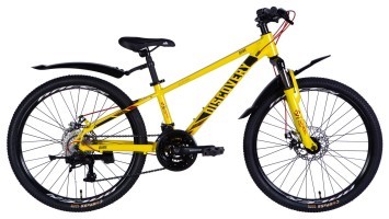 Велосипед AL 24" Discovery QUBE DD CS рама-11,5" жовто-чорний 2025