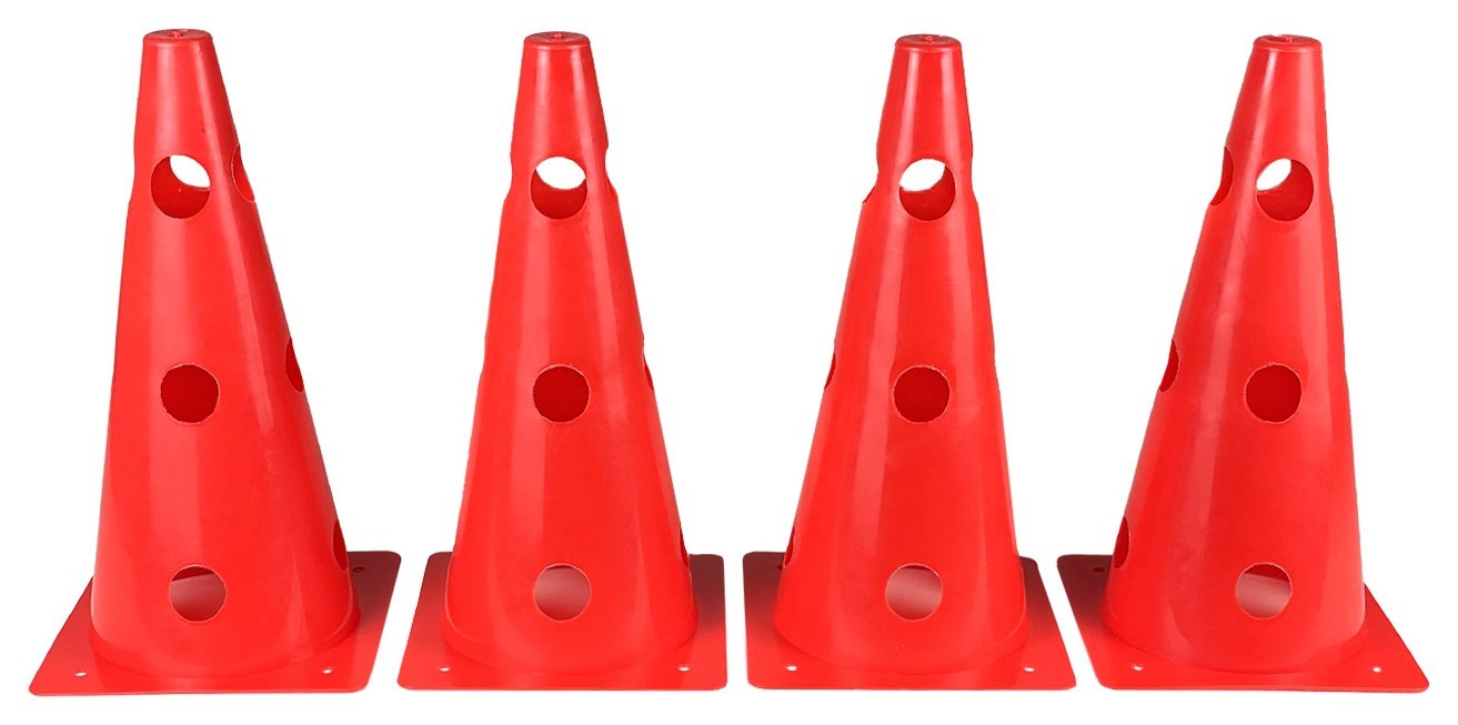 Конусы-фишки спортивные EasyFit 31 см (набор из 4 штук) красные, EFIT_EF-1679-4R
