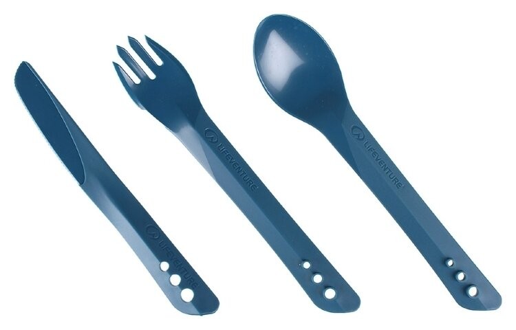 Вилка, ложка, ніж Lifeventure Ellipse Cutlery navy blue, 75017