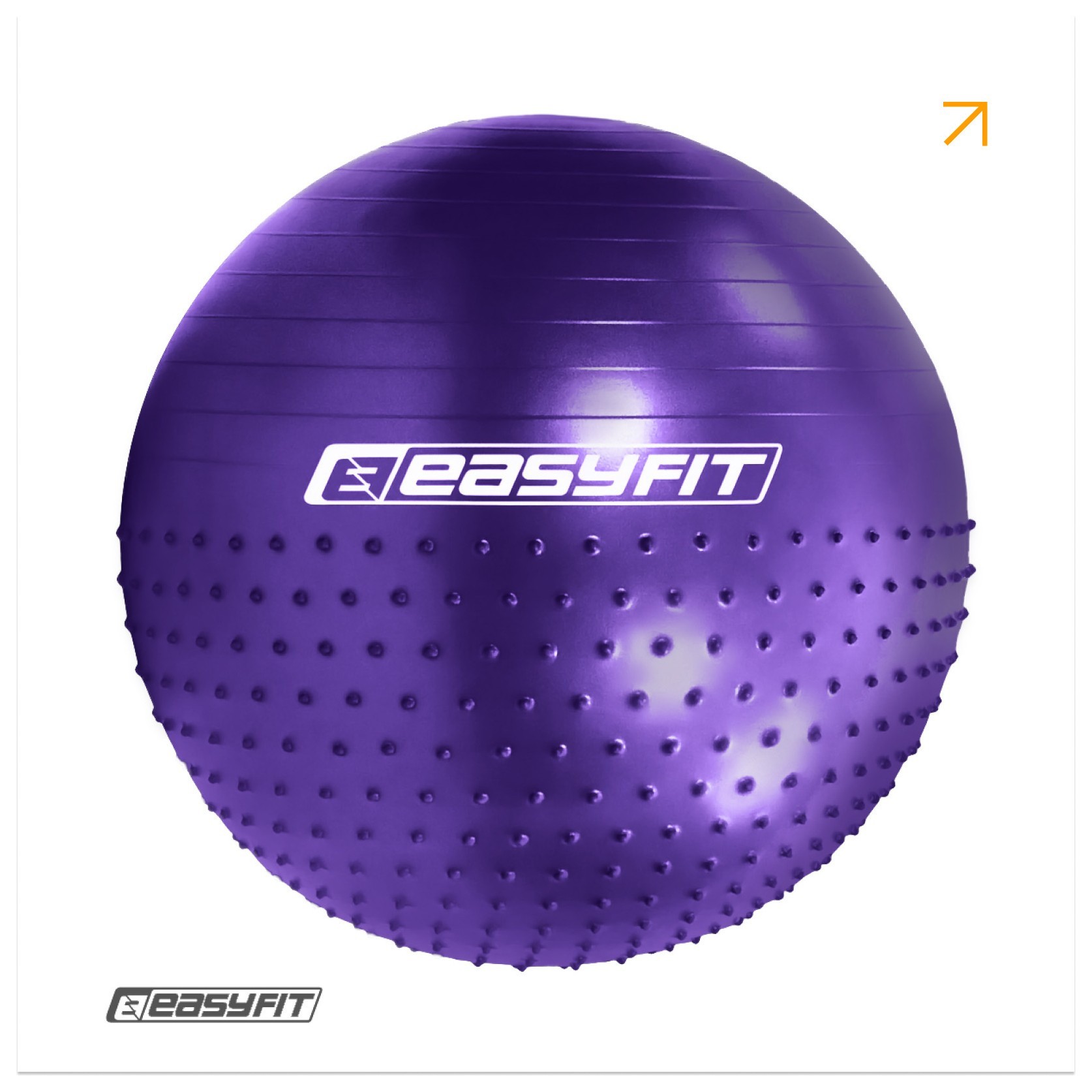 Фитбол 75 см EasyFit Hybrid фиолетовый (фитбол полумассажный), EFIT_EF-3012-V
