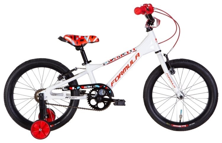 Велосипед AL 18" Formula SLIM 2022 (белый с красным), OPS-FRK-18-115
