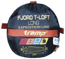 Спальный мешок Tramp Fjord Long кокон правый orange/grey 225/80-55 UTRS-049L