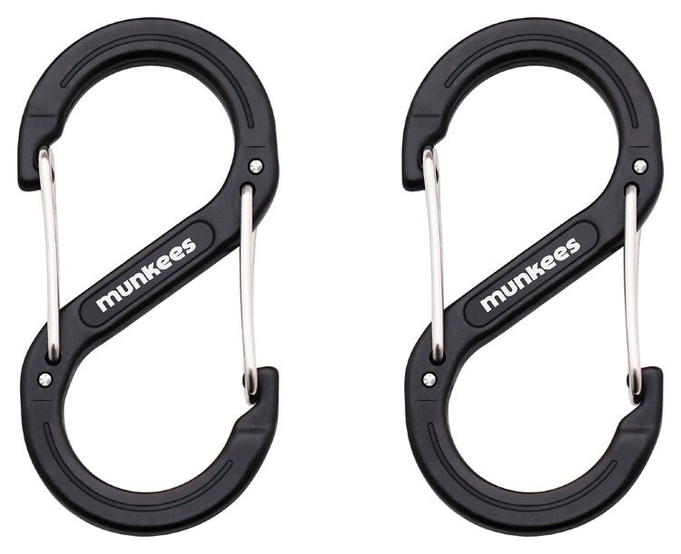 Munkees 3276 карабин Forged S 6 mm x 60 mm (пара) black, 3276-BK
