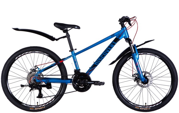 Велосипед AL 24" Discovery QUBE DD CS рама-11,5" синьо-чорний 2025, OPS-DIS-24-337