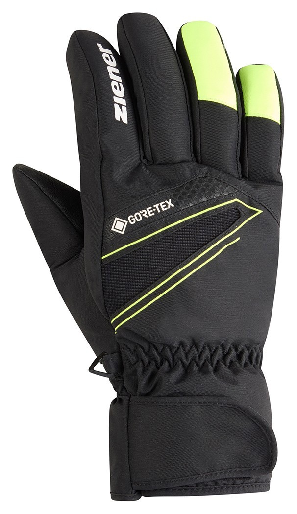 Ziener рукавички лижні Gunar GTX black-poison yellow 10, 111041-12737-10